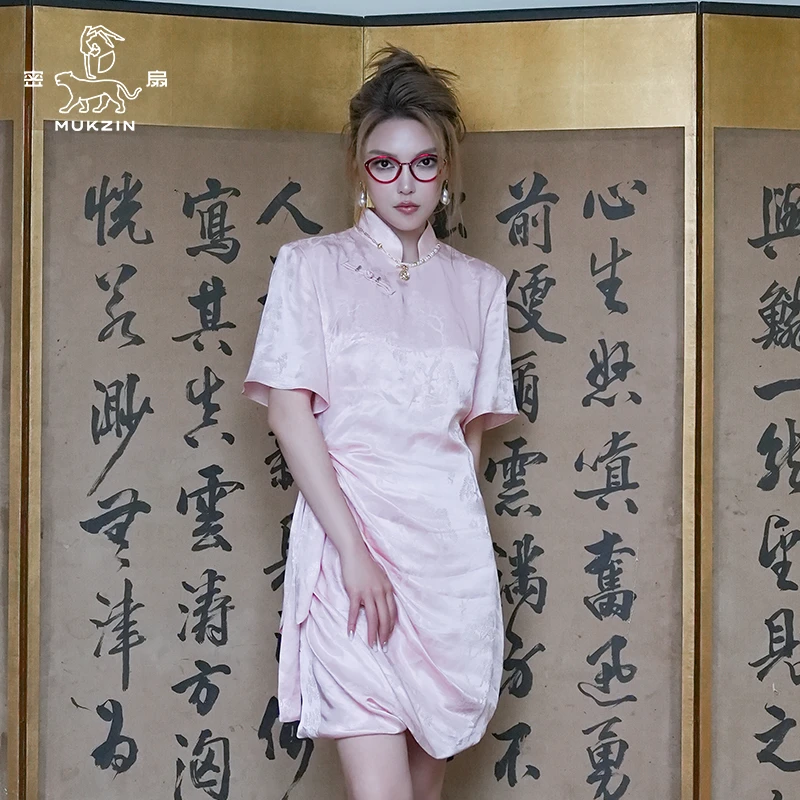 密扇《常玉》新中式夏复古中国风旗袍M24BD34012350