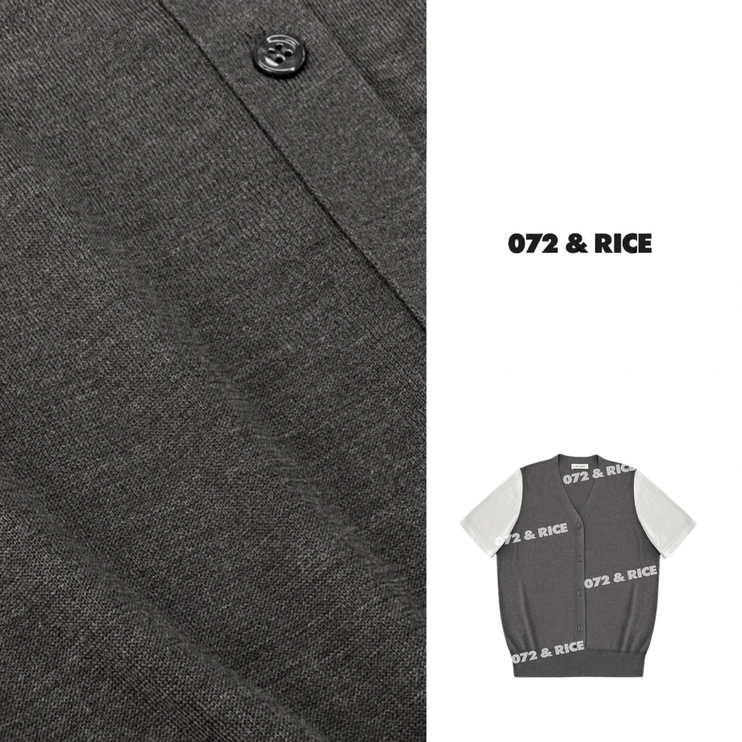 072 & RICE【书欣上衣】桑蚕丝+莱赛尔+棉 夏季休闲针织衫 32LE022