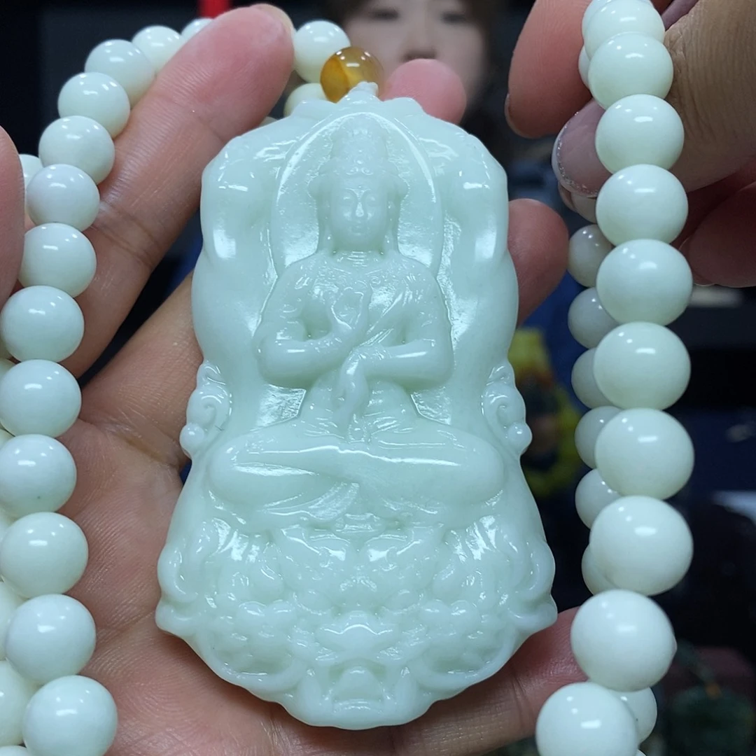 未镶嵌岫玉挂件吊坠项链