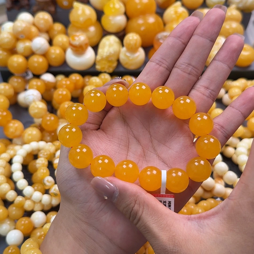 蜜蜡未镶嵌珠宝奇石同料16mm