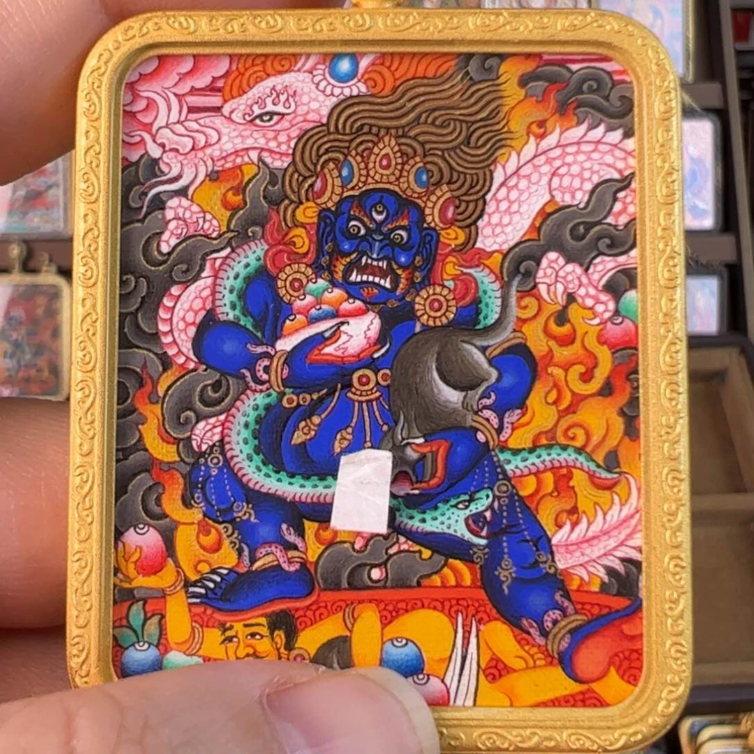 吊坠?***丶黑财神唐卡绘画作品