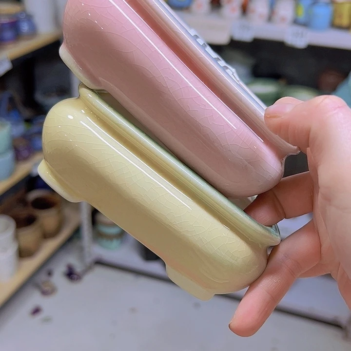 红陶陶瓷花盆当场满12包邮