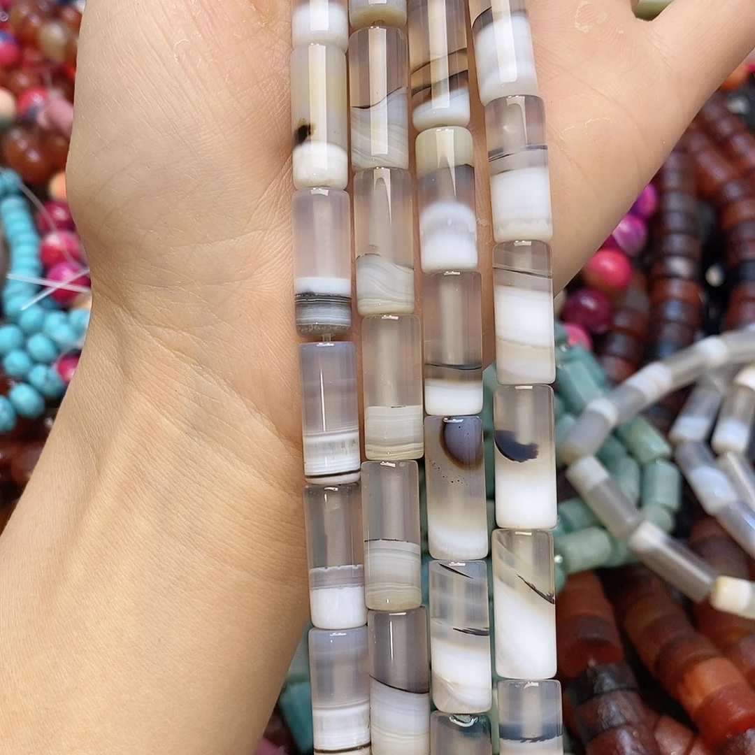 玛瑙/玉髓未镶嵌珠宝半成品玛瑙柱子一条