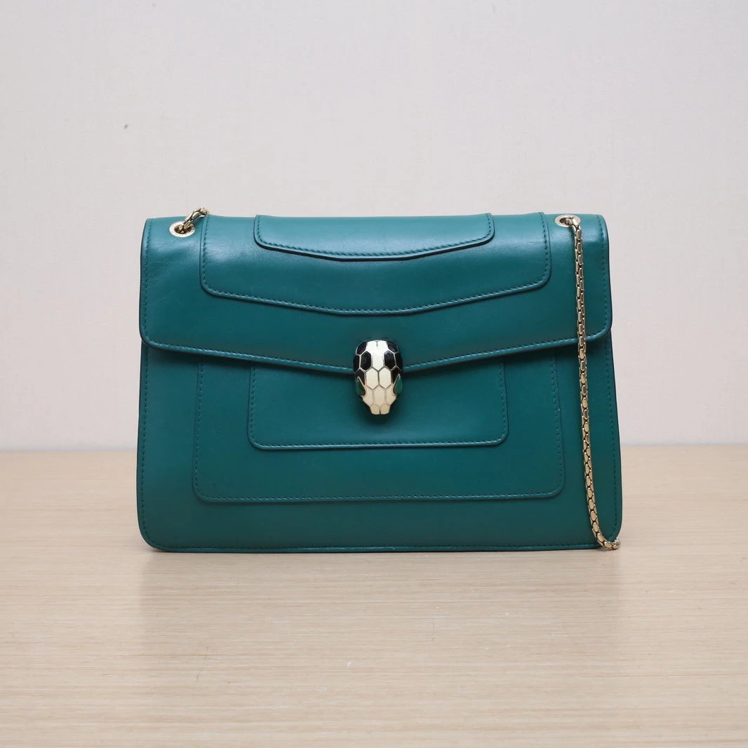 95新 BVLGARI/宝格丽 小花Jerry活动 风琴 蛇头包 横版