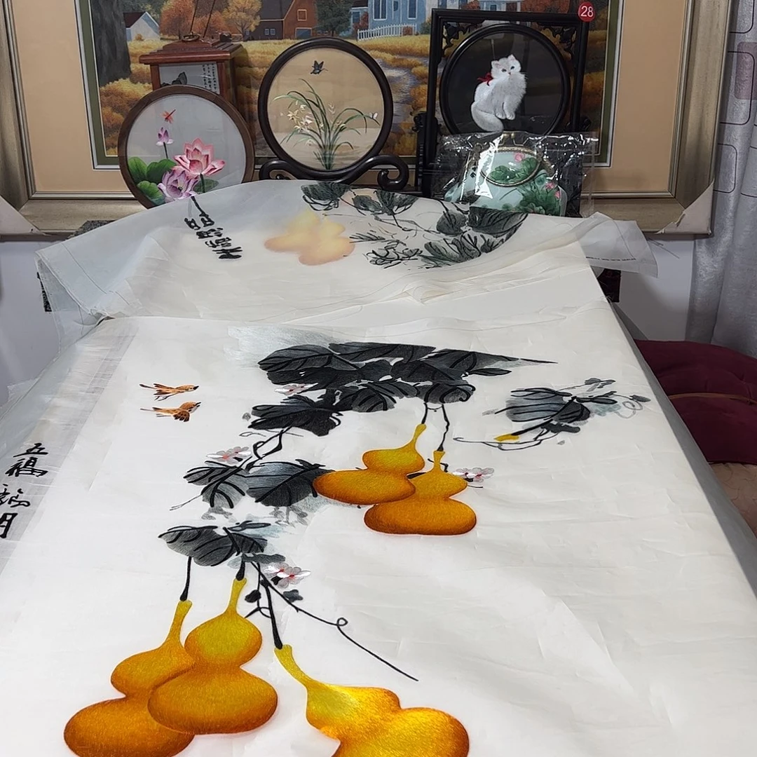刺绣纯手工刺绣画
