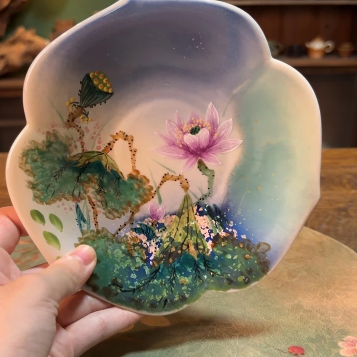 柴烧纯手工手绘陶瓷