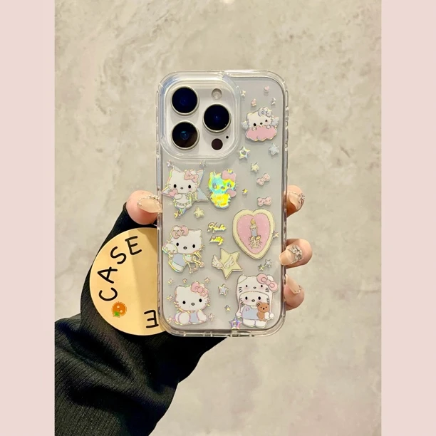 双层imd鎏金天使kitty手机壳