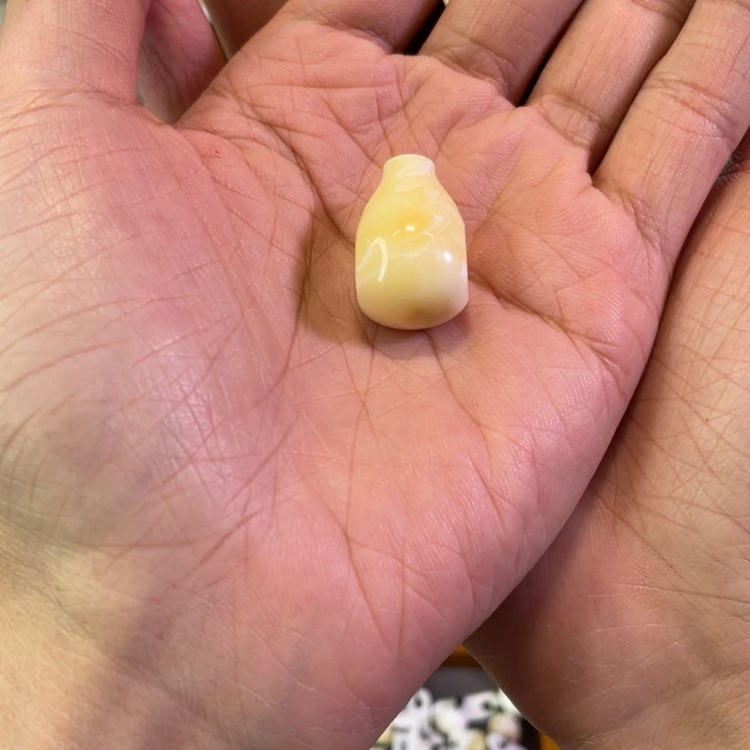 琥珀未镶嵌裸石BF148奶橘白拉丝一体三通