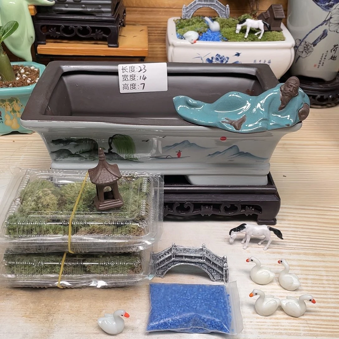 紫砂花盆陶瓷艺术花盆陶瓷