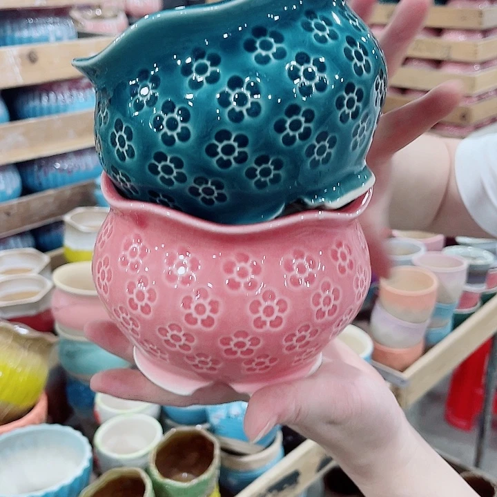 有孔，凑10元包邮陶瓷花盆发货！