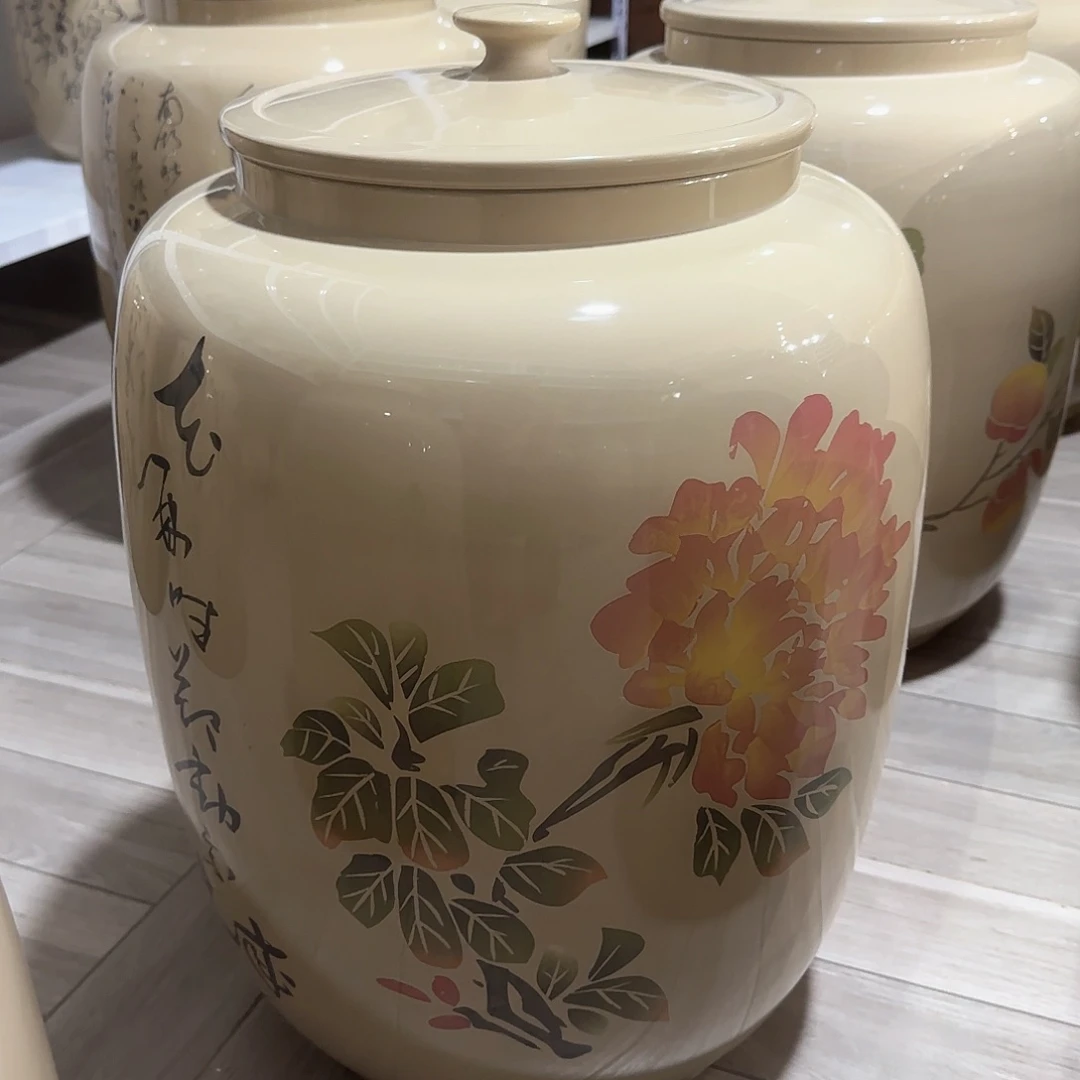 罐039建水紫陶35饼茶缸