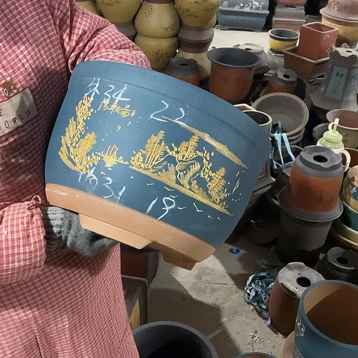 紫砂花盆紫砂花盆