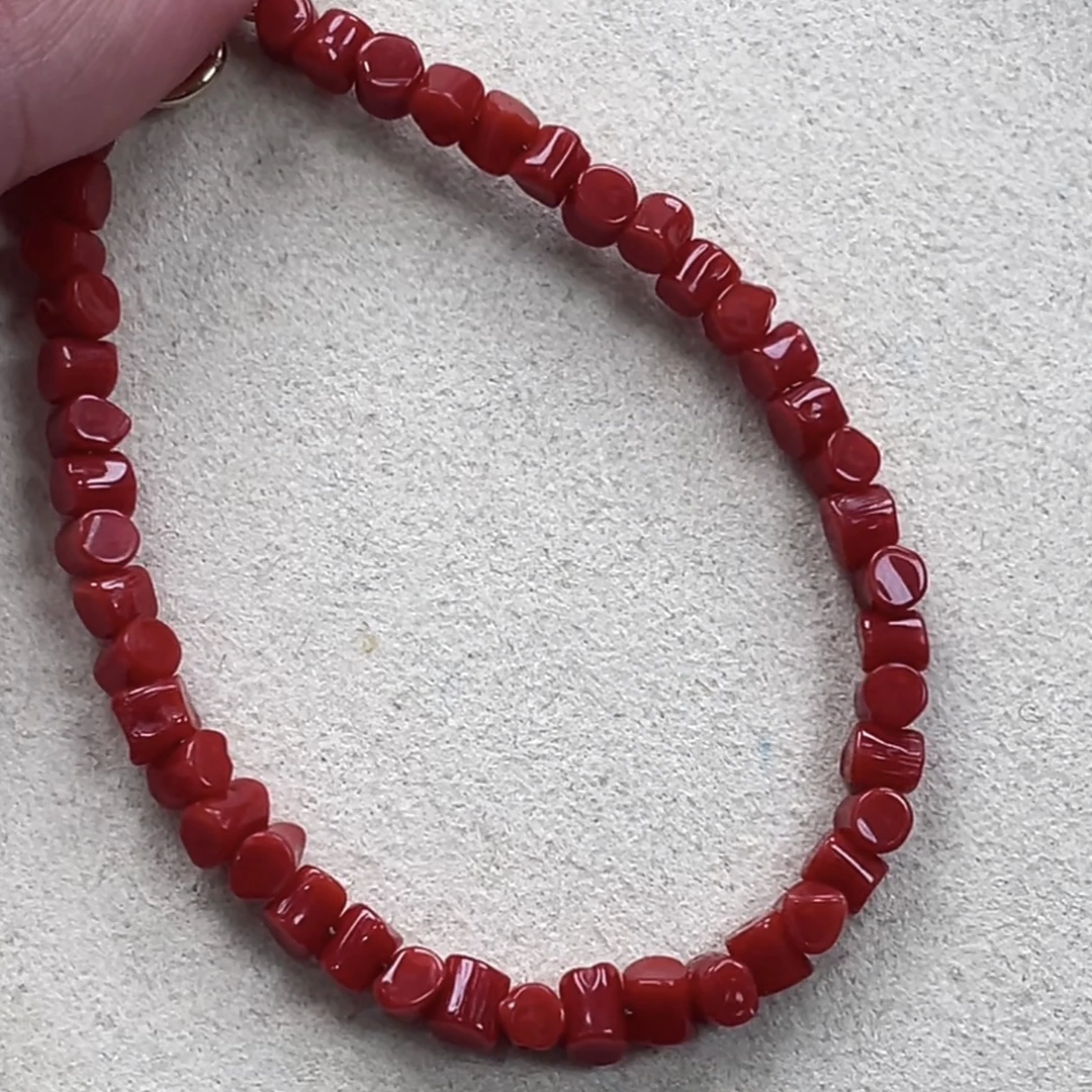 天然红珊瑚精品手链