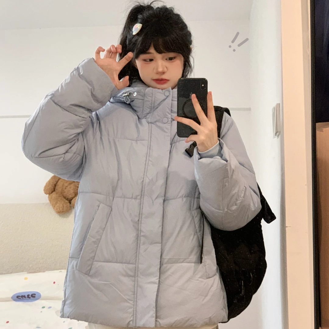2025短款新款连帽韩版中戏冬季小个子宽松棉服女棉袄加厚外套爆款