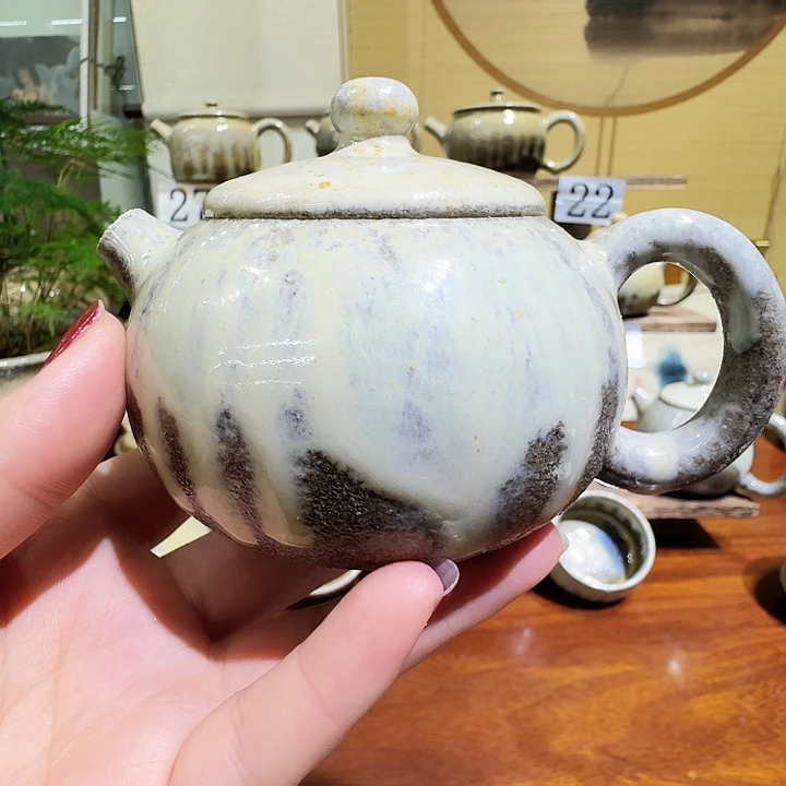 建水紫陶白泥柴烧壶?****?
