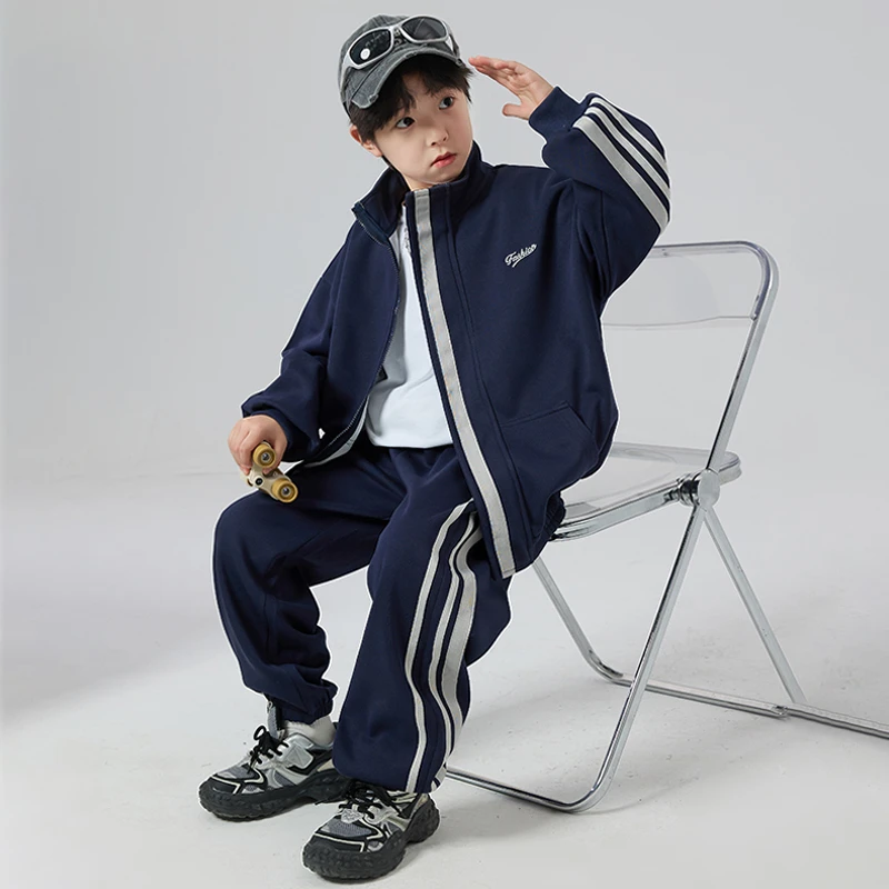 儿童装男童秋装外套套装2025新款中大童春秋款运动秋季帅气时髦潮