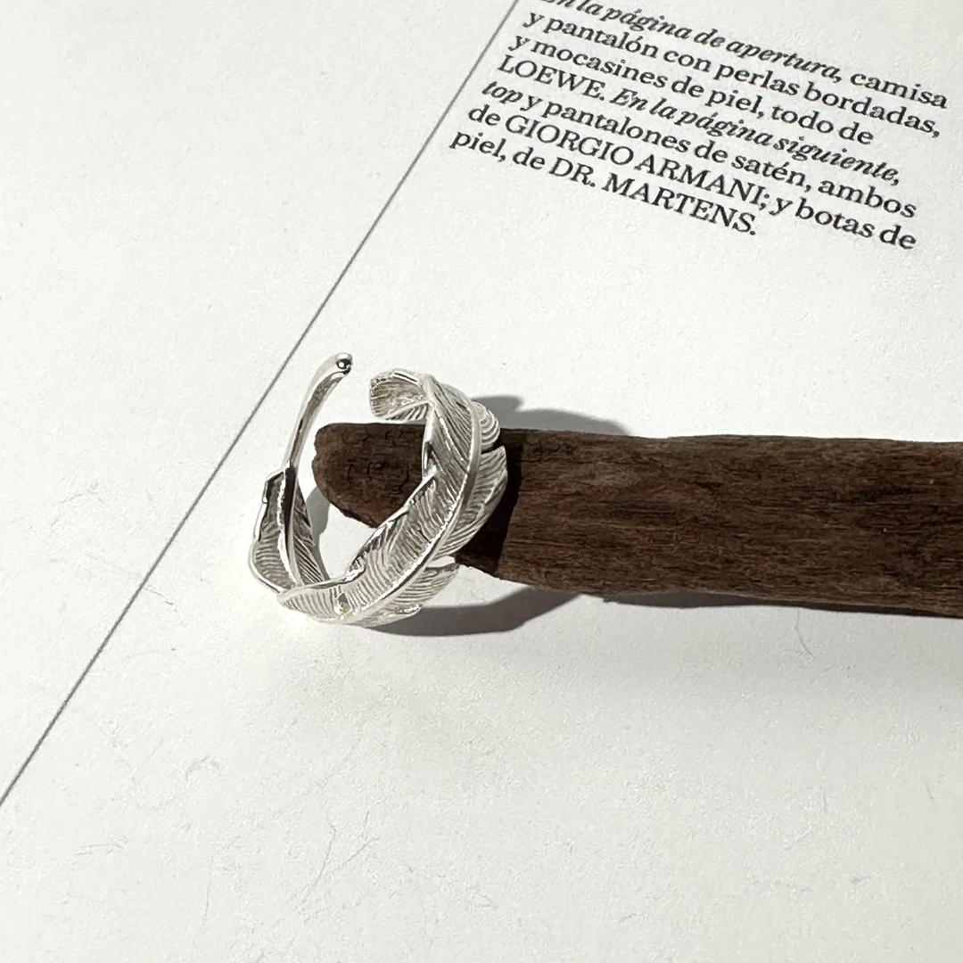 925银戒指 <自然灵感> 树叶戒指轻奢小众银戒高级感百搭设计森系