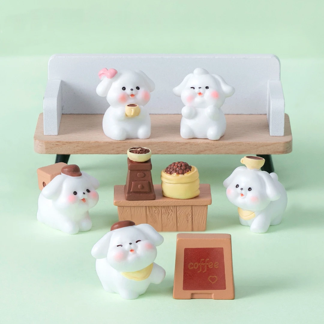 【直播拆】【对对碰】狗狗咖啡厅 手工diy玩具可爱摆件 默认微瑕创意