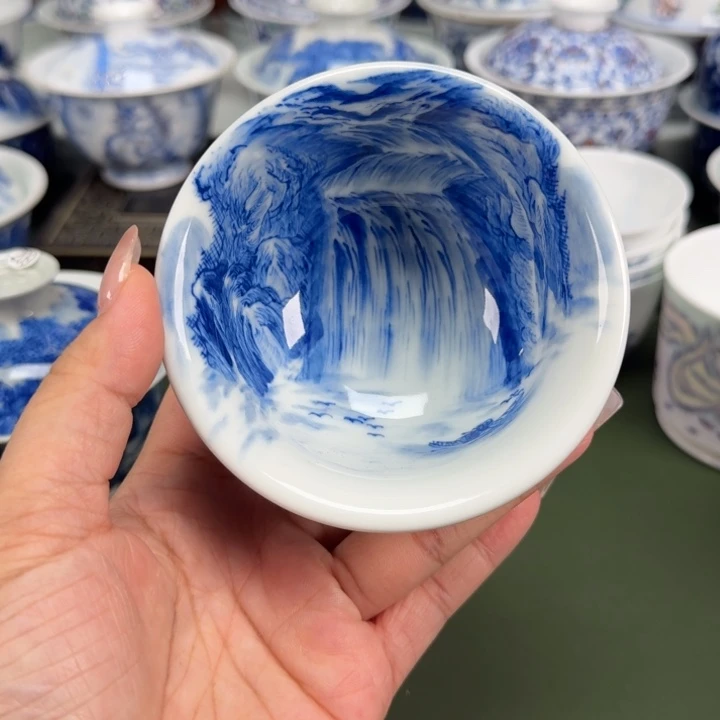 景德镇纯手工手绘茶器蒙蒙