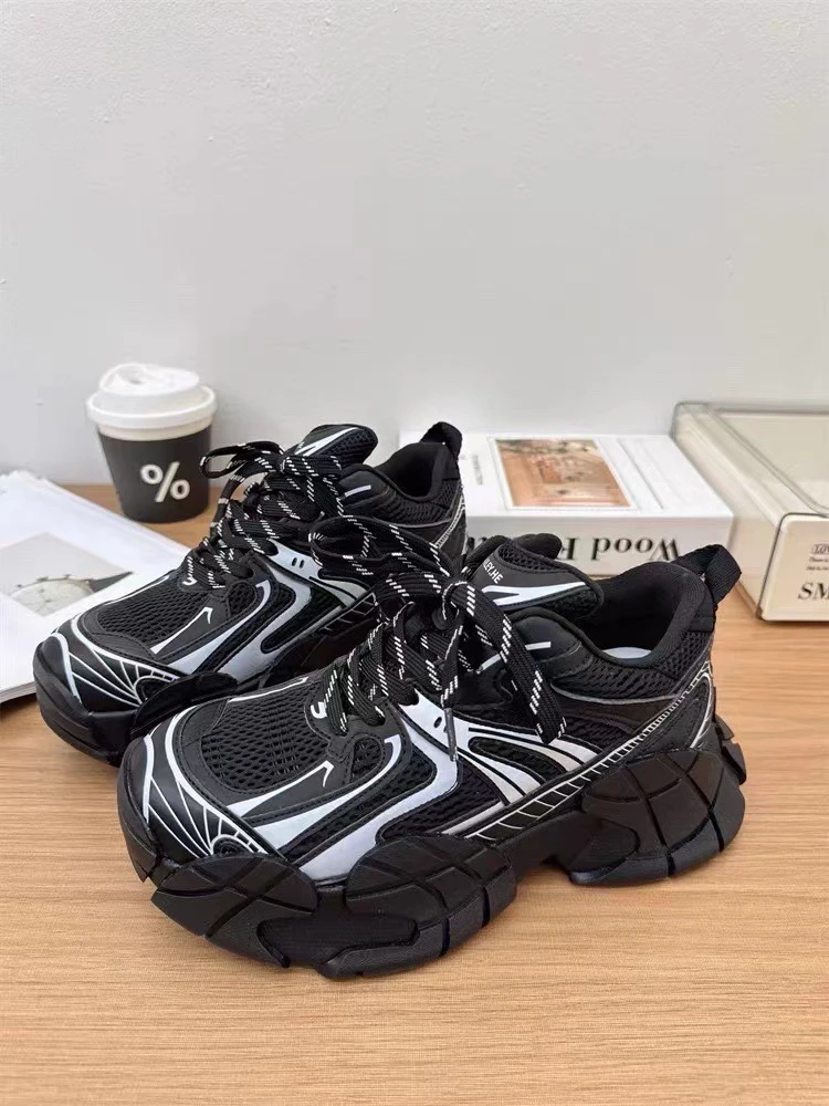 SUSU ins秋冬新款百搭潮鞋轻便厚底老爹鞋  6630 左前1