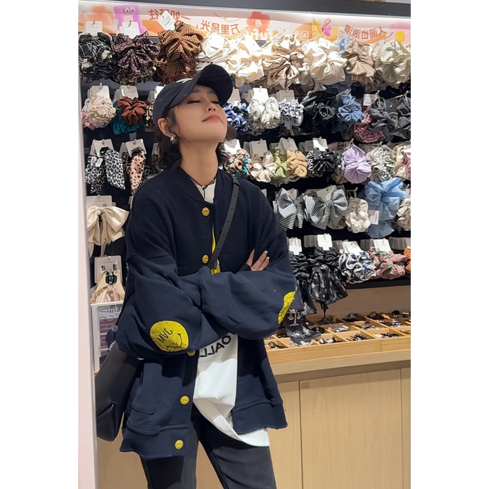 2025新款JVM定制22653时尚百搭笑脸开衫卫衣外套2/17