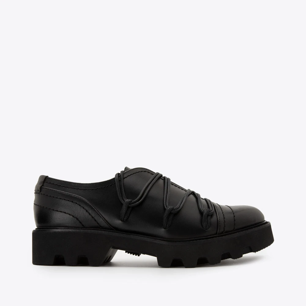 EMPORIO ARMANI EA阿玛尼牛皮圆头低帮皮鞋X4C487XAT4100002