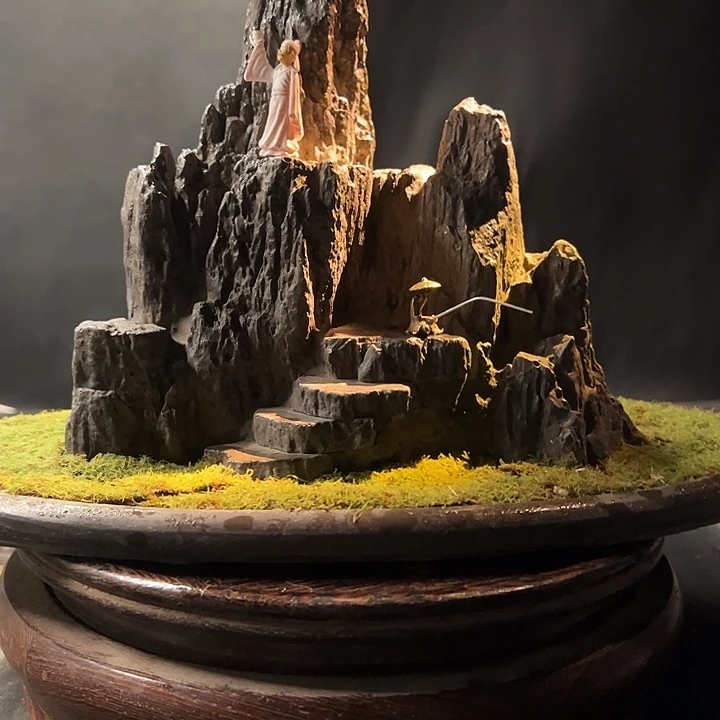 手工制作宋山石盆景008