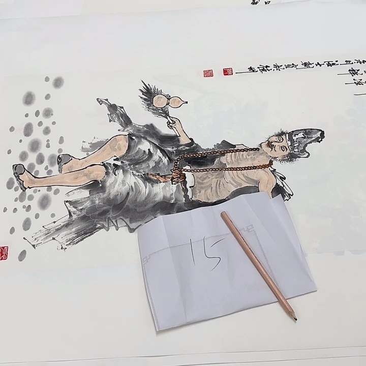 国画用****6花鸟的翅膀和翅膀都是白色的羽毛和白色