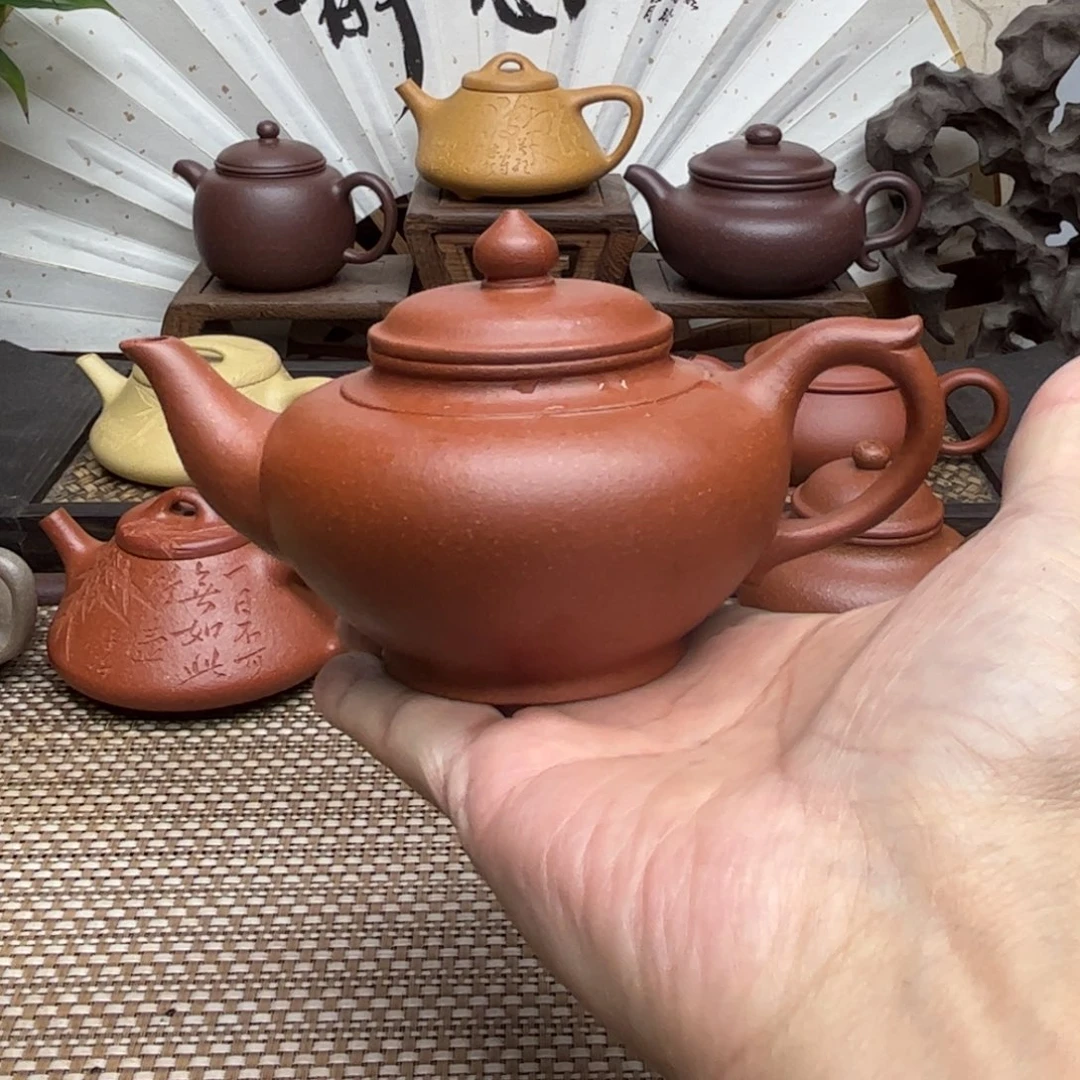 和***环紫砂茶壶黄龙山宝山红降坡泥半手工制作