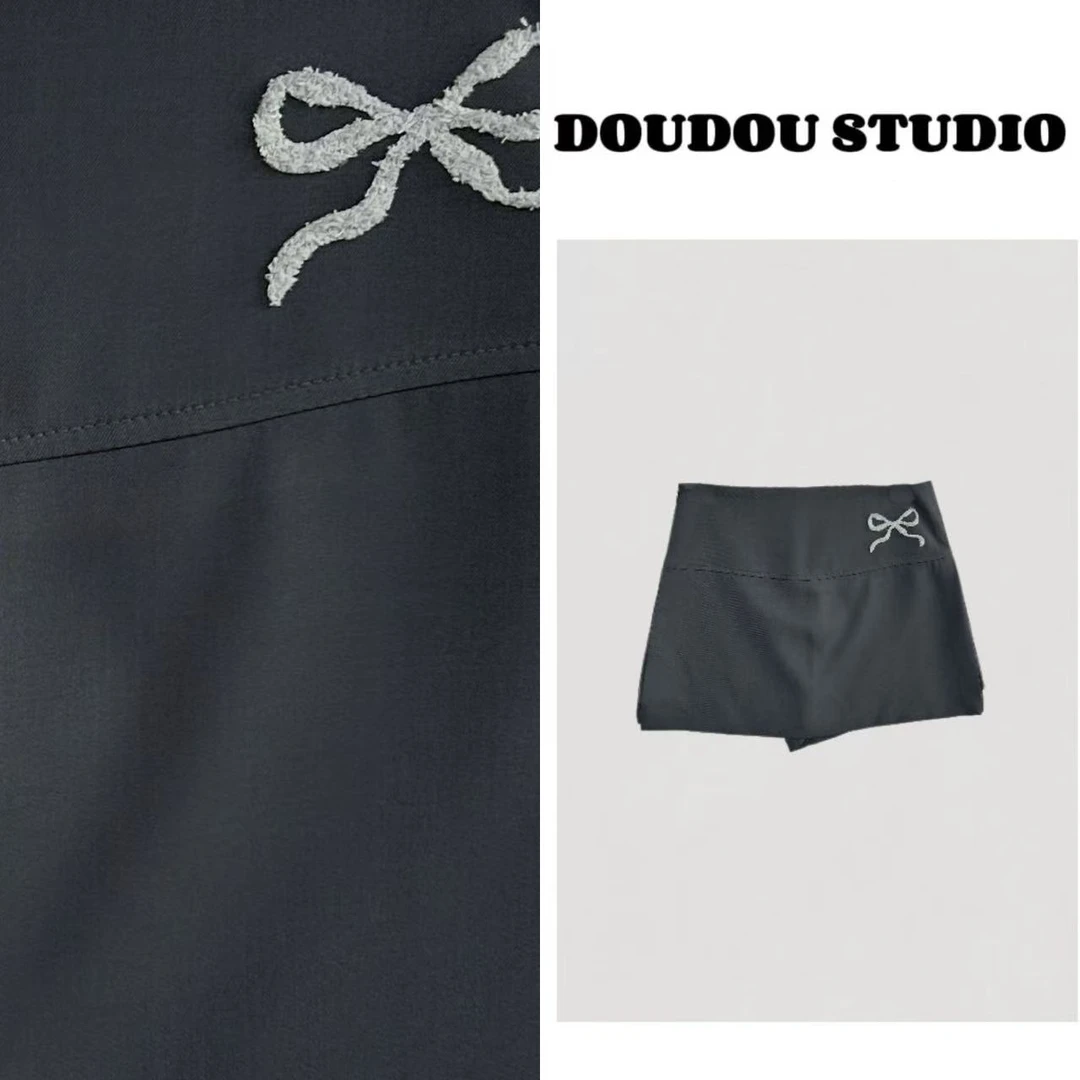 【兜兜】蝴蝶结 夏季新款显瘦半身A字短裙 井9272A