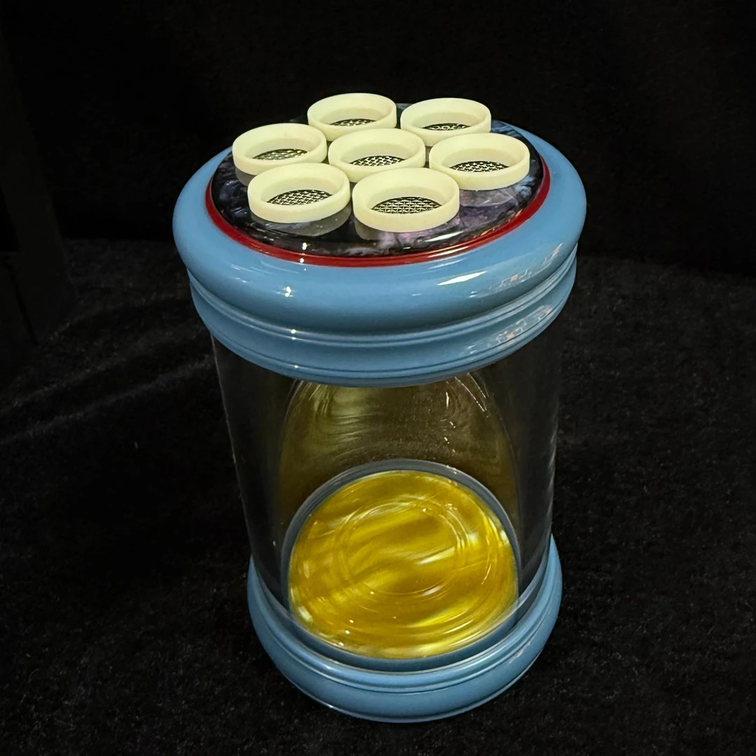 顽不尽【鸣韵-雾凇蓝】密胺七孔60蝈蝈叫罐