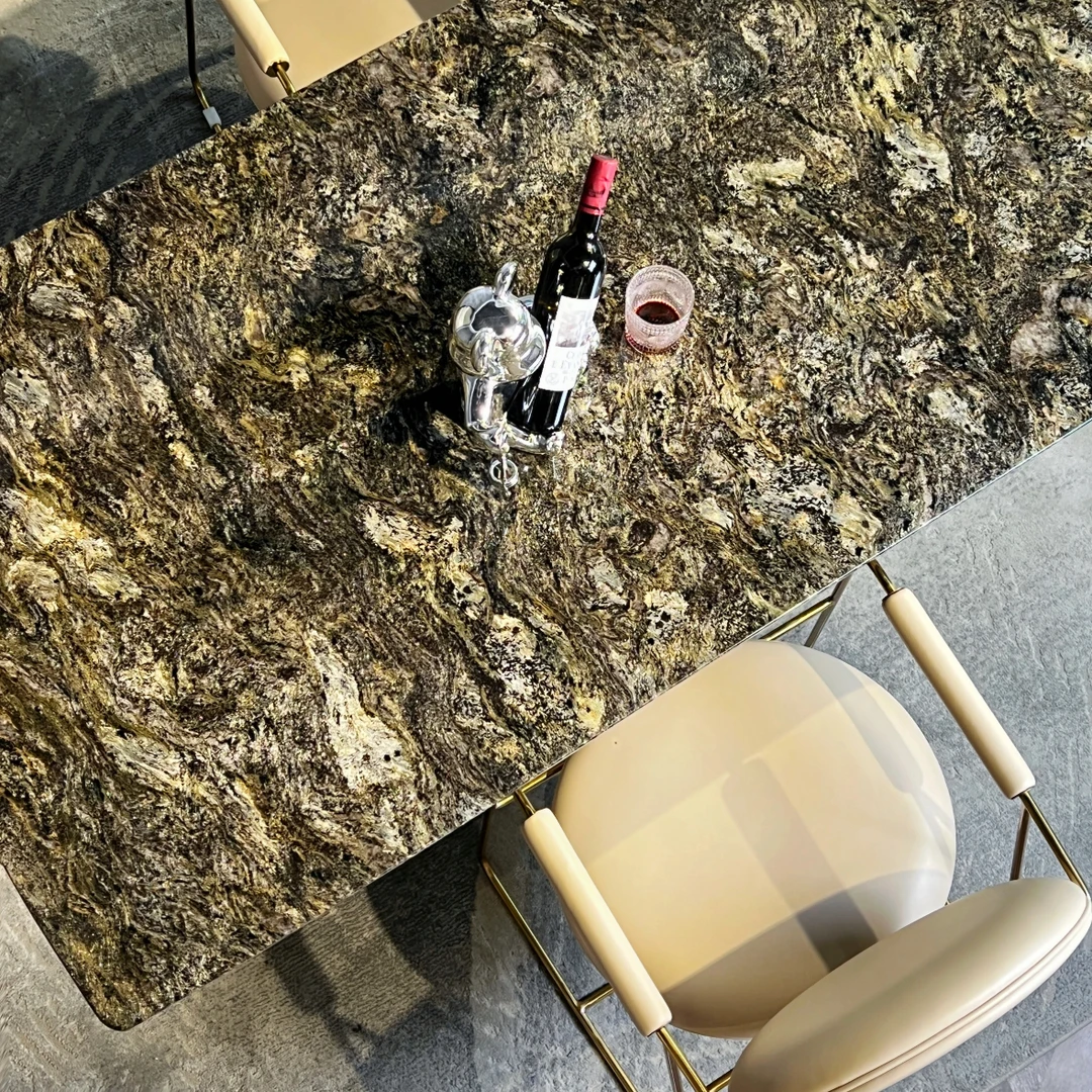 【铂金钻】璞石奢石餐桌家用餐桌轻奢创意简约别墅复古法式意式奢华