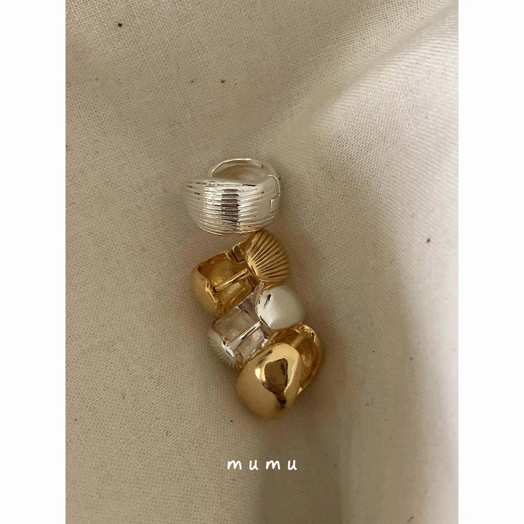 黄铜耳饰 木木部屋 fever同款韩系美眉双面耳钉 百搭耳钉