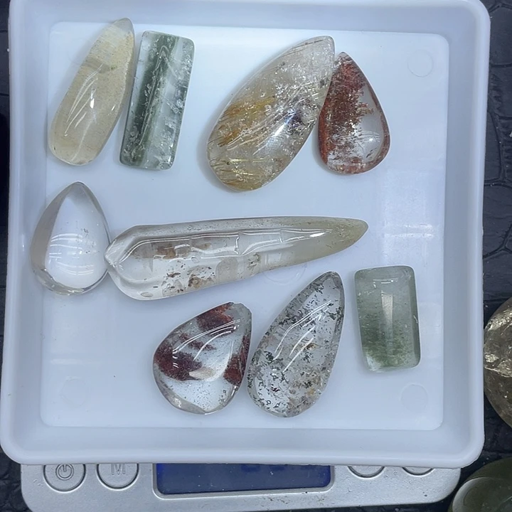 未镶嵌珠宝半成品水晶56幽灵发晶（福利包）