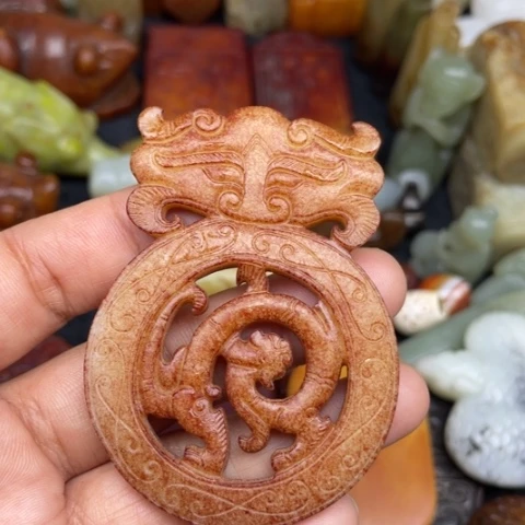 和田玉未镶嵌颈饰67