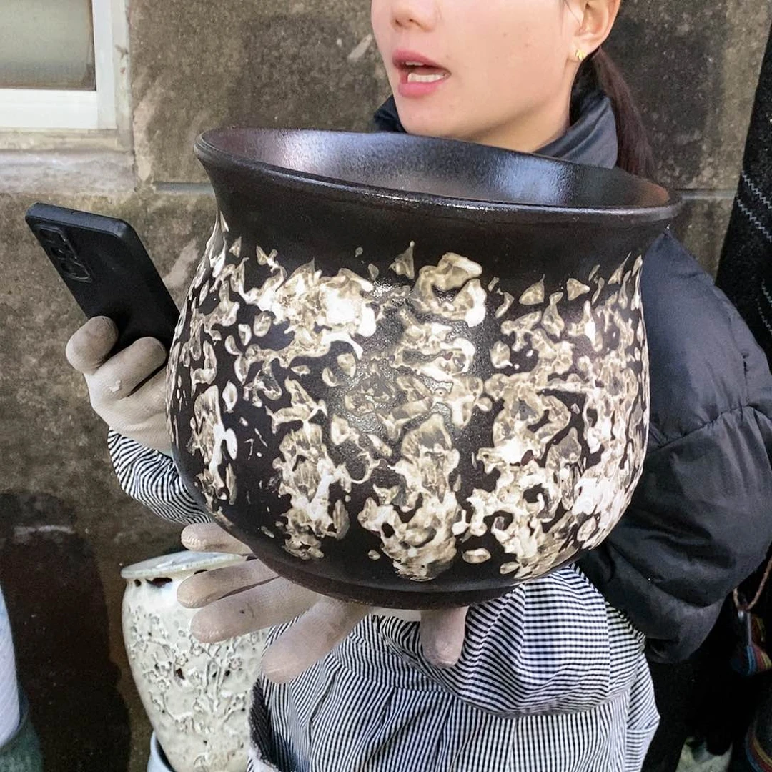 紫砂花盆正品口25高22