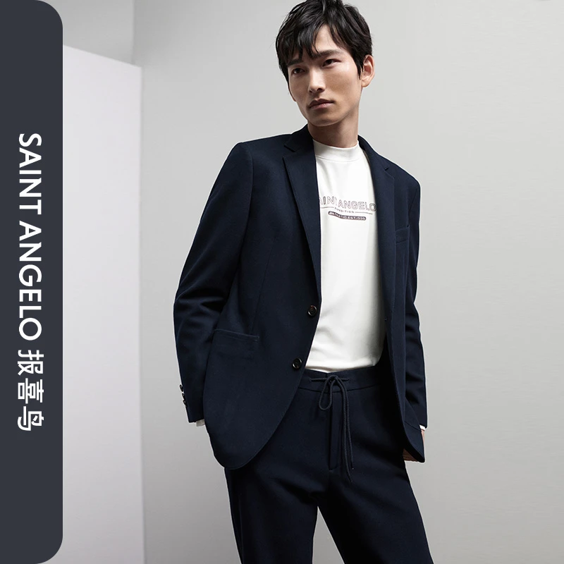 【保暖有型】报喜鸟商务休闲针织横机小弹簧西服西装高能感休闲