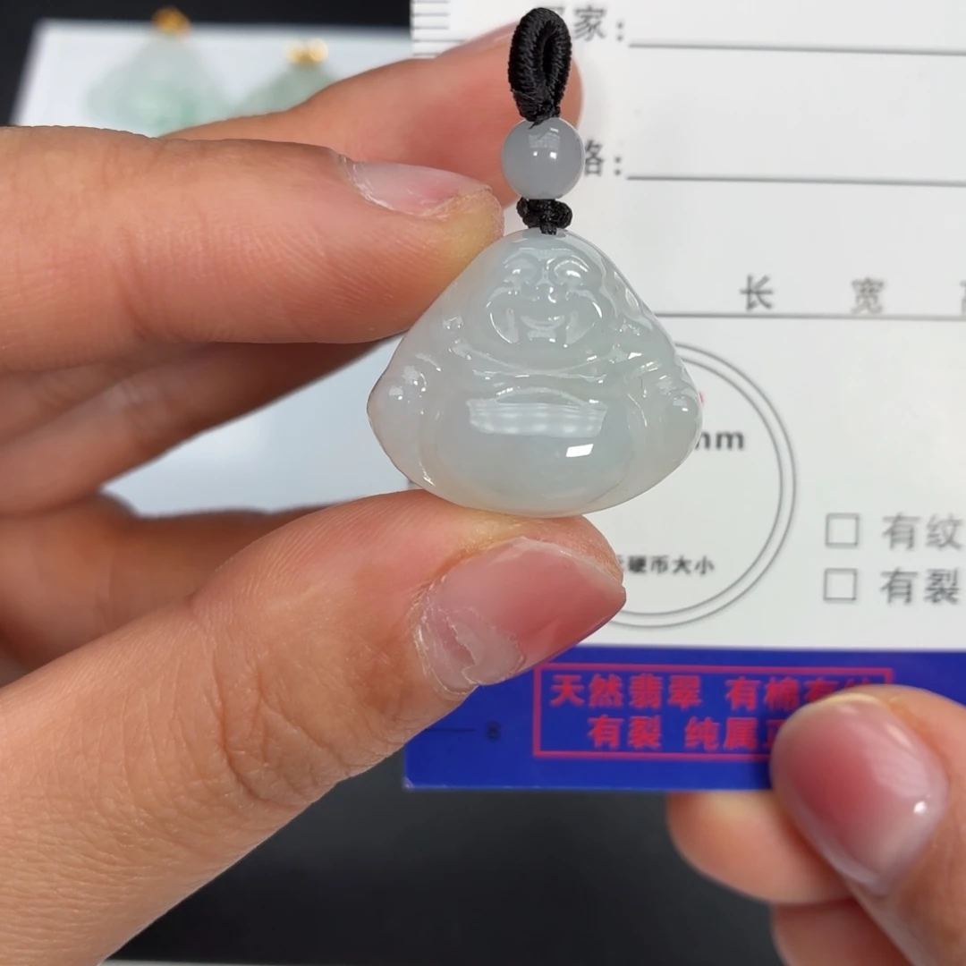 翡翠未镶嵌颈饰一刀切佛公