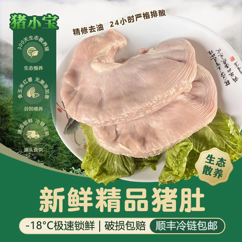 新鲜粮食猪土猪肚优质正宗安徽猪肚子干净食用速冻批发冷链包邮