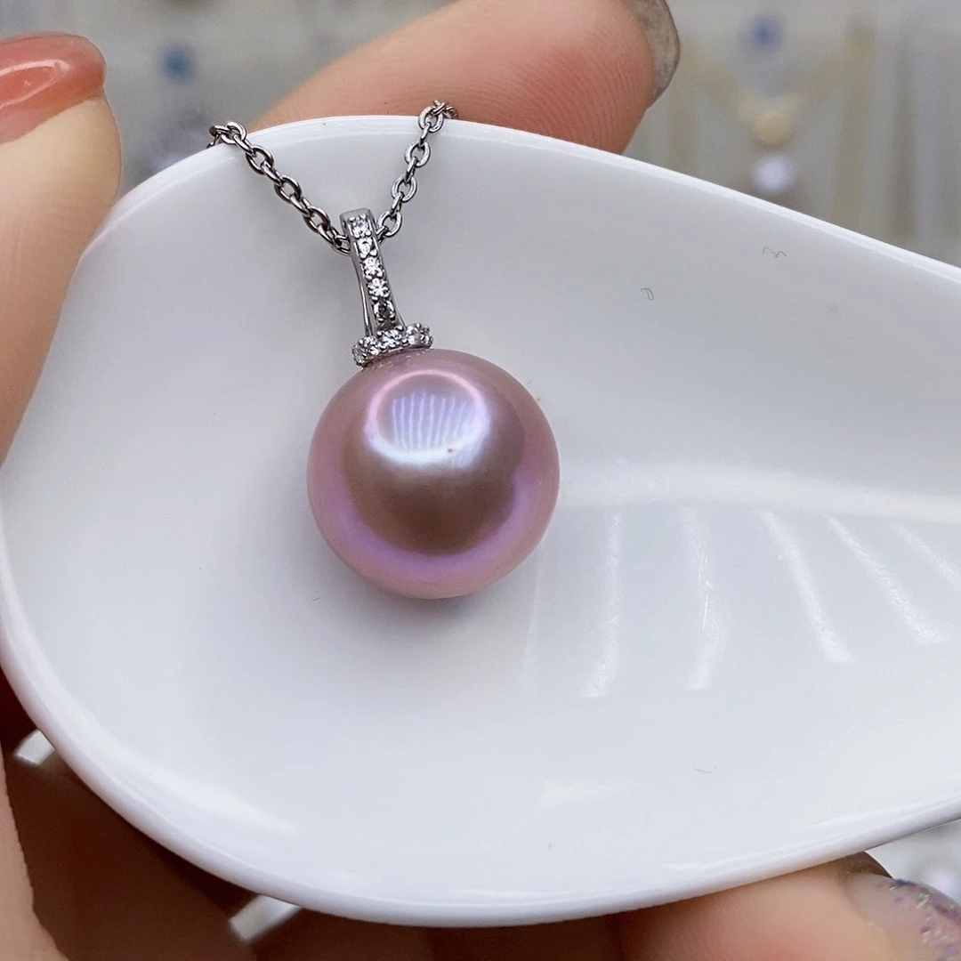 淡水珍珠颈饰银S925镶嵌