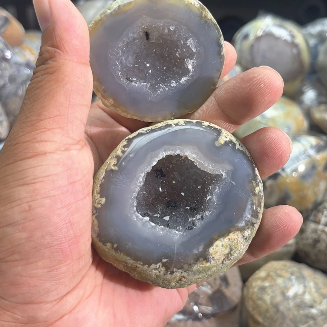 紫晶摆件未镶嵌聚宝盆