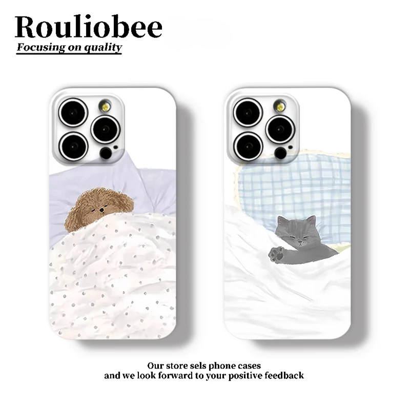 BANCA睡觉觉猫狗适用苹果16/15promax菲林手机壳华为oppo小米vivo