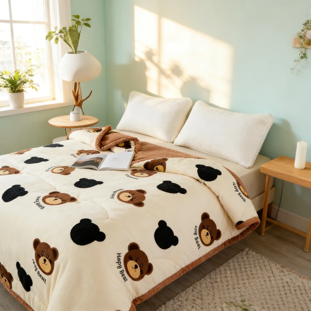 秋冬新款牛奶绒被子柔软亲肤保暖可机洗（试睡30天）