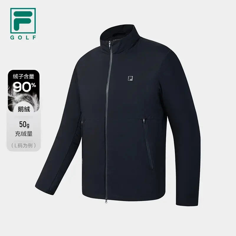 【鹅绒90%】FILA斐乐男装高尔夫运动休闲防风保暖羽绒服A61M545907F