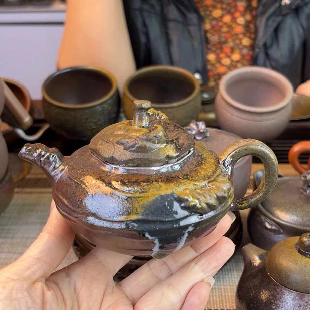 茶壶紫砂底槽清柴烧150cc