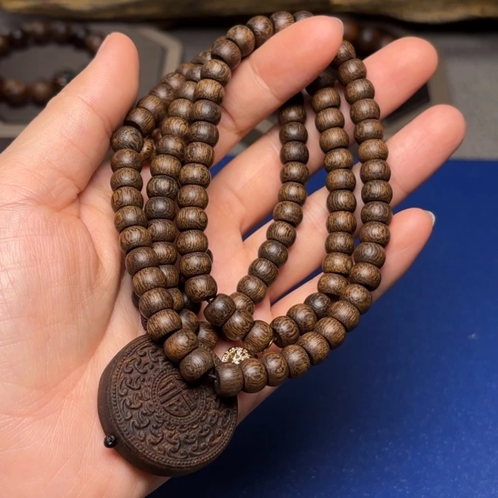 手串沉香越南芽庄虫漏紫棋0.5×108设计