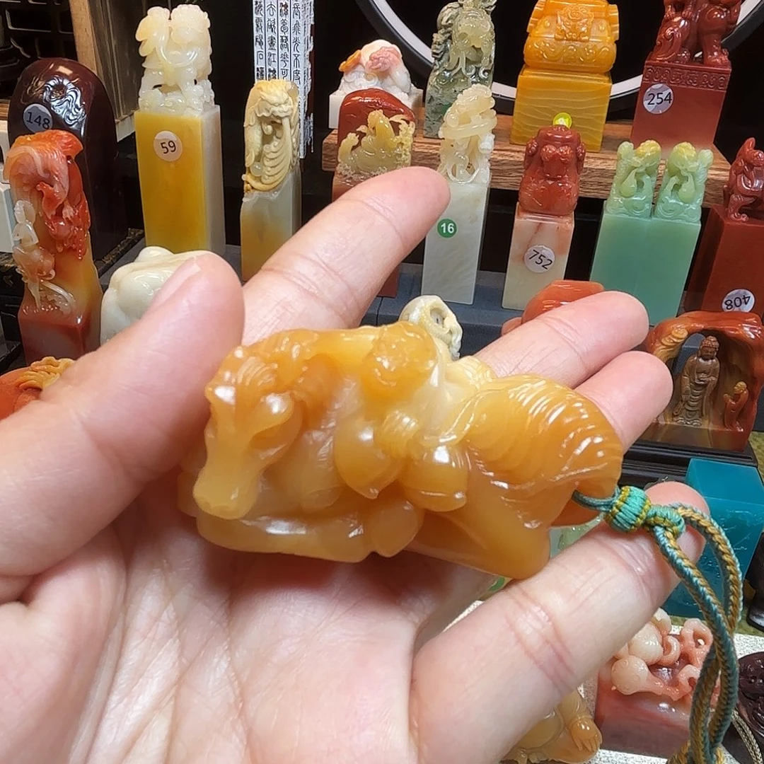 寿山石印石马上封猴