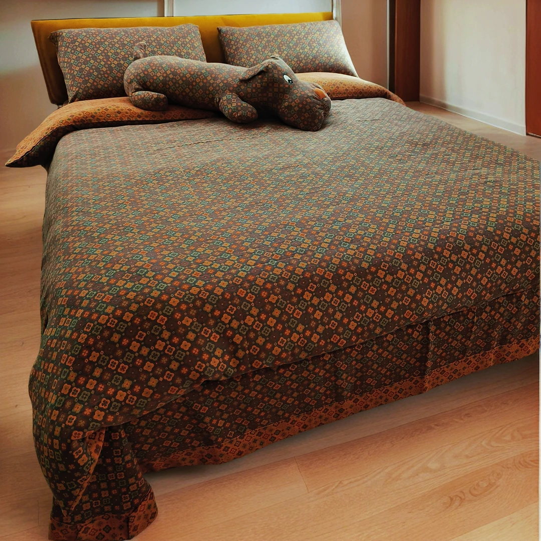 【香奈四件套】纯棉100A类色织栓层纱四件套加厚双面