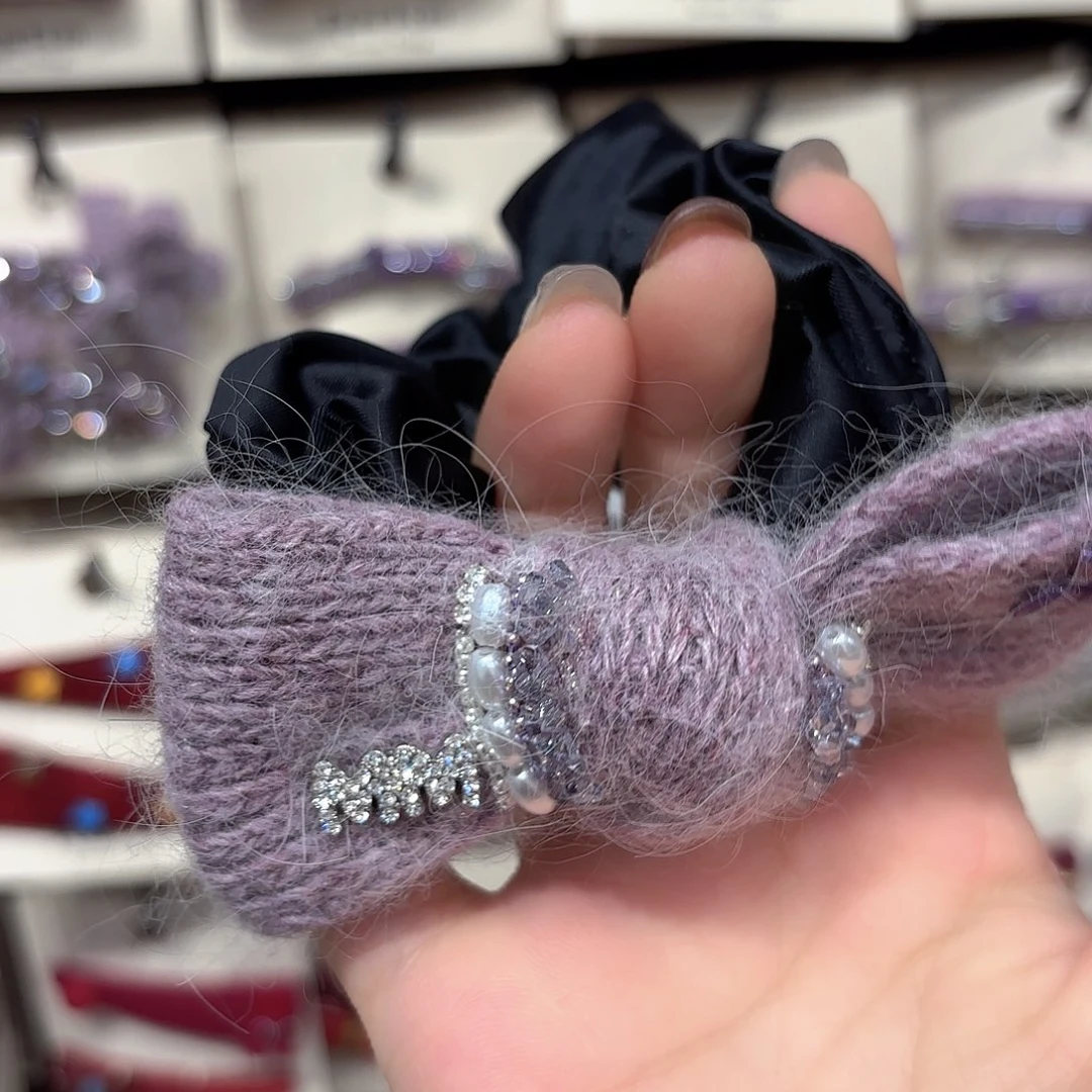 布艺铁合金紫色蝴蝶结