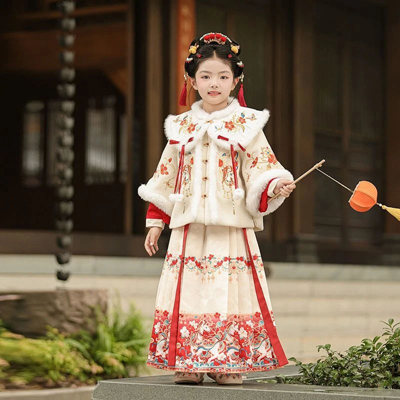 儿童拜年棉服套装